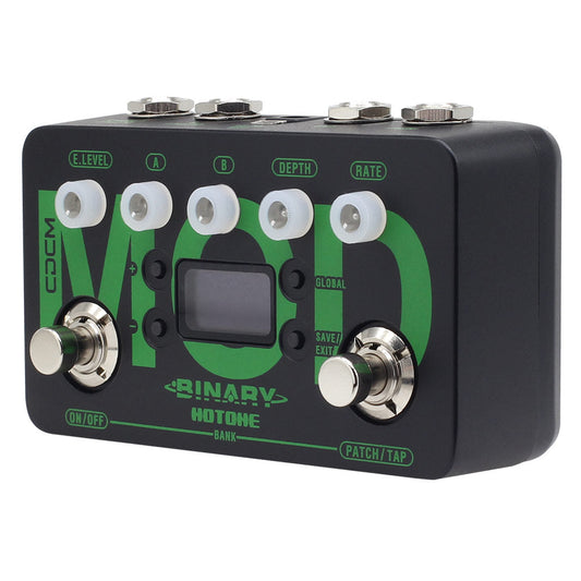 Hotone Binary Mod Multi-Mode Chorus Flanger Tremolo Phaser Rotary Vibe Wah Tap Tempo Modulation Guitar Bass Effects Pedal BME-1-0