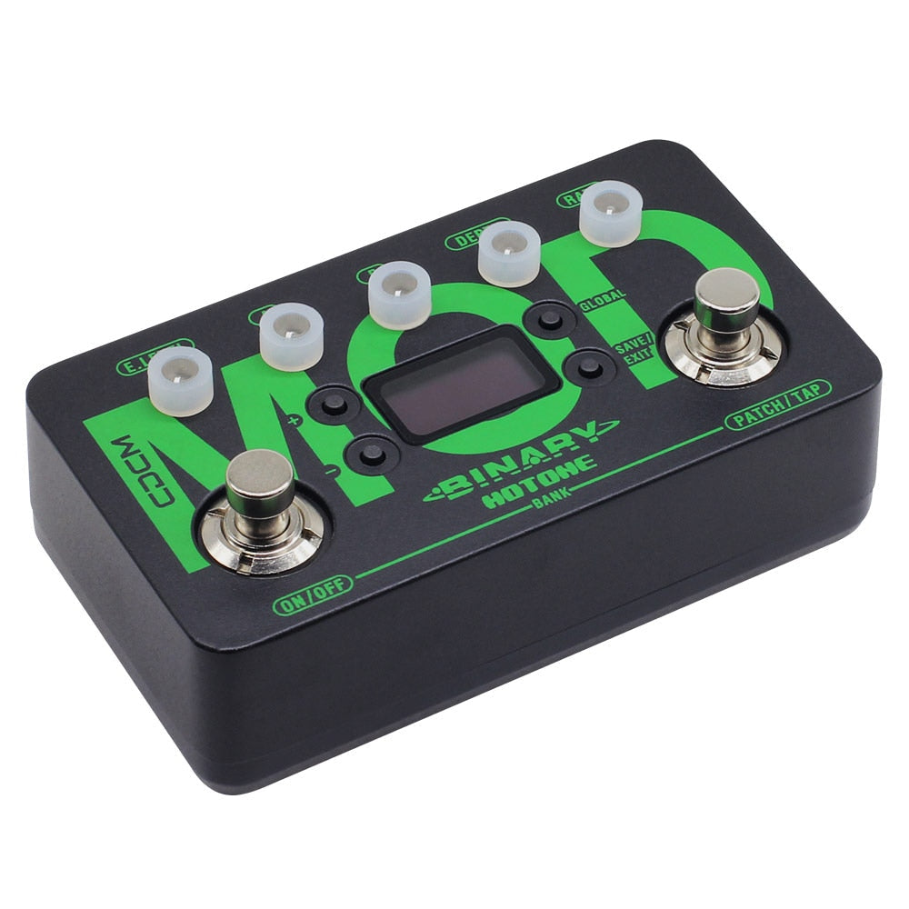 Hotone Binary Mod Multi-Mode Chorus Flanger Tremolo Phaser Rotary Vibe Wah Tap Tempo Modulation Guitar Bass Effects Pedal BME-1-2